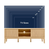 Gennaro 58 in. Farmhouse 3-Storage Sliding Door TV Stand Fits TVs up to 65 in. with Cable Management - JONATHAN Y