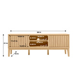 Gennaro 58 in. Farmhouse 3-Storage Sliding Door TV Stand Fits TVs up to 65 in. with Cable Management - JONATHAN Y