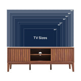 Gennaro 58 in. Farmhouse 3-Storage Sliding Door TV Stand Fits TVs up to 65 in. with Cable Management - JONATHAN Y