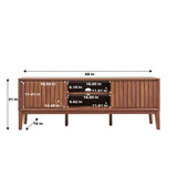 Gennaro 58 in. Farmhouse 3-Storage Sliding Door TV Stand Fits TVs up to 65 in. with Cable Management - JONATHAN Y