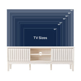Gennaro 58 in. Farmhouse 3-Storage Sliding Door TV Stand Fits TVs up to 65 in. with Cable Management - JONATHAN Y