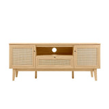 Finley 59 in. Farmhouse Caned TV Stand with Drawer and Storage Doors Fits TVs up to 65 in. with Cable Management - JONATHAN Y