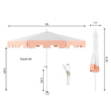 Baiona 9 ft. Classic MidCentury Market Patio Umbrella - JONATHAN Y
