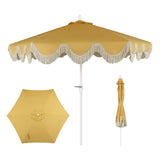 Collins 9 ft. Classic Cottage Tassel Market Patio Umbrella
