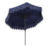 Tracy 9 ft. Classic MidCentury Scalloped Fringe Market Patio Umbrella