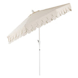 Tracy 9 ft. Classic MidCentury Scalloped Fringe Market Patio Umbrella