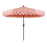 Tracy 9 ft. Classic MidCentury Scalloped Fringe Market Patio Umbrella
