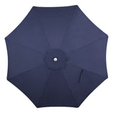 Tracy 9 ft. Classic MidCentury Scalloped Fringe Market Patio Umbrella