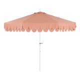 Tracy 9 ft. Classic MidCentury Scalloped Fringe Market Patio Umbrella