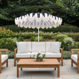 Mariner 6.5 ft. Classic Cottage Fringe Tassel Market Beach Umbrella