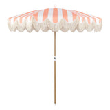 Mariner 6.5 ft. Classic Cottage Fringe Tassel Market Beach Umbrella