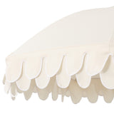 Horizon 6.5 ft. Classic MidCentury Scalloped Fringe Market Beach Umbrella