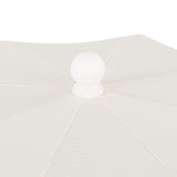 Horizon 6.5 ft. Classic MidCentury Scalloped Fringe Market Beach Umbrella