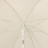 Horizon 6.5 ft. Classic MidCentury Scalloped Fringe Market Beach Umbrella
