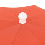 Horizon 6.5 ft. Classic MidCentury Scalloped Fringe Market Beach Umbrella
