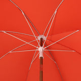 Horizon 6.5 ft. Classic MidCentury Scalloped Fringe Market Beach Umbrella