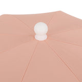 Horizon 6.5 ft. Classic MidCentury Scalloped Fringe Market Beach Umbrella