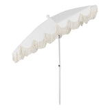 Mariner 6.5 ft. Classic Cottage Fringe Tassel Market Beach Umbrella