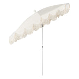 Mariner 6.5 ft. Classic Cottage Fringe Tassel Market Beach Umbrella