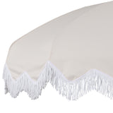 Delphine 8 ft. Classic Bohemian Fringe Pagoda Market Patio Umbrella with Auto-Tilt Crank Wind Vent and UV Protection