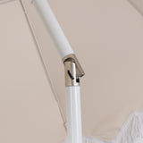 Delphine 8 ft. Classic Bohemian Fringe Pagoda Market Patio Umbrella with Auto-Tilt Crank Wind Vent and UV Protection