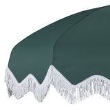 Delphine 8 ft. Classic Bohemian Fringe Pagoda Market Patio Umbrella with Auto-Tilt Crank Wind Vent and UV Protection