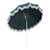 Delphine 8 ft. Classic Bohemian Fringe Pagoda Market Patio Umbrella with Auto-Tilt Crank Wind Vent and UV Protection