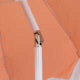 Delphine 8 ft. Classic Bohemian Fringe Pagoda Market Patio Umbrella with Auto-Tilt Crank Wind Vent and UV Protection