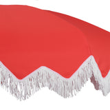Delphine 8 ft. Classic Bohemian Fringe Pagoda Market Patio Umbrella with Auto-Tilt Crank Wind Vent and UV Protection