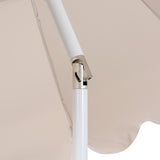 Maren 8 ft. Classic Coastal Scalloped Lotus Pagoda Market Patio Umbrella with Auto-Tilt Crank Wind Vent and UV Protection