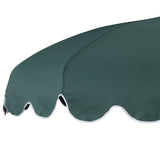 Maren 8 ft. Classic Coastal Scalloped Lotus Pagoda Market Patio Umbrella with Auto-Tilt Crank Wind Vent and UV Protection