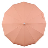 Maren 8 ft. Classic Coastal Scalloped Lotus Pagoda Market Patio Umbrella with Auto-Tilt Crank Wind Vent and UV Protection