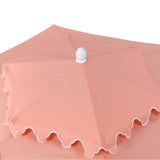 Fletcher 8.5 ft. Coastal Double-Tiered Castle Market Patio Umbrella with Auto-Tilt Crank Wind Vent and UV Protection
