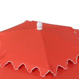 Fletcher 8.5 ft. Coastal Double-Tiered Castle Market Patio Umbrella with Auto-Tilt Crank Wind Vent and UV Protection