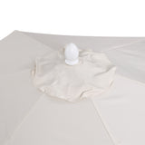 Dexter 8.5 ft. Classic Castle Scalloped Market Patio Umbrella with Auto-Tilt Crank Wind Vent and UV Protection