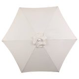 Dexter 8.5 ft. Classic Castle Scalloped Market Patio Umbrella with Auto-Tilt Crank Wind Vent and UV Protection