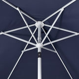 Dexter 8.5 ft. Classic Castle Scalloped Market Patio Umbrella with Auto-Tilt Crank Wind Vent and UV Protection