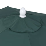 Dexter 8.5 ft. Classic Castle Scalloped Market Patio Umbrella with Auto-Tilt Crank Wind Vent and UV Protection