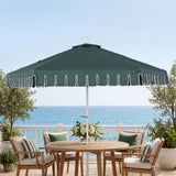 Dexter 8.5 ft. Classic Castle Scalloped Market Patio Umbrella with Auto-Tilt Crank Wind Vent and UV Protection