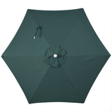 Dexter 8.5 ft. Classic Castle Scalloped Market Patio Umbrella with Auto-Tilt Crank Wind Vent and UV Protection
