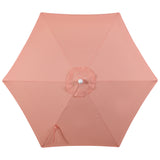 Dexter 8.5 ft. Classic Castle Scalloped Market Patio Umbrella with Auto-Tilt Crank Wind Vent and UV Protection