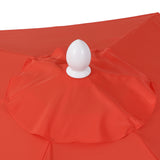 Dexter 8.5 ft. Classic Castle Scalloped Market Patio Umbrella with Auto-Tilt Crank Wind Vent and UV Protection
