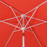 Dexter 8.5 ft. Classic Castle Scalloped Market Patio Umbrella with Auto-Tilt Crank Wind Vent and UV Protection