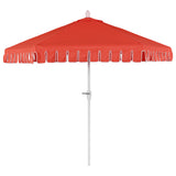 Dexter 8.5 ft. Classic Castle Scalloped Market Patio Umbrella with Auto-Tilt Crank Wind Vent and UV Protection
