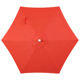 Dexter 8.5 ft. Classic Castle Scalloped Market Patio Umbrella with Auto-Tilt Crank Wind Vent and UV Protection