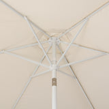 Valen 9 ft. Bohemian Coastal Lotus Scallop Market Patio Umbrella with Auto-Tilt Crank Wind Vent and UV Protection