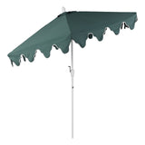 Valen 9 ft. Bohemian Coastal Lotus Scallop Market Patio Umbrella with Auto-Tilt Crank Wind Vent and UV Protection