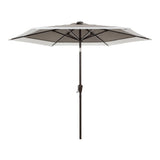Spencer 9 ft. Classic Coastal 2-Tone Solar LED Market Patio Umbrella - JONATHAN Y