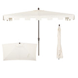 Sidney 9 ft. Classic MidCentury Rectangular Half Market Patio Umbrella