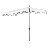 Sidney 9 ft. Classic MidCentury Rectangular Half Market Patio Umbrella